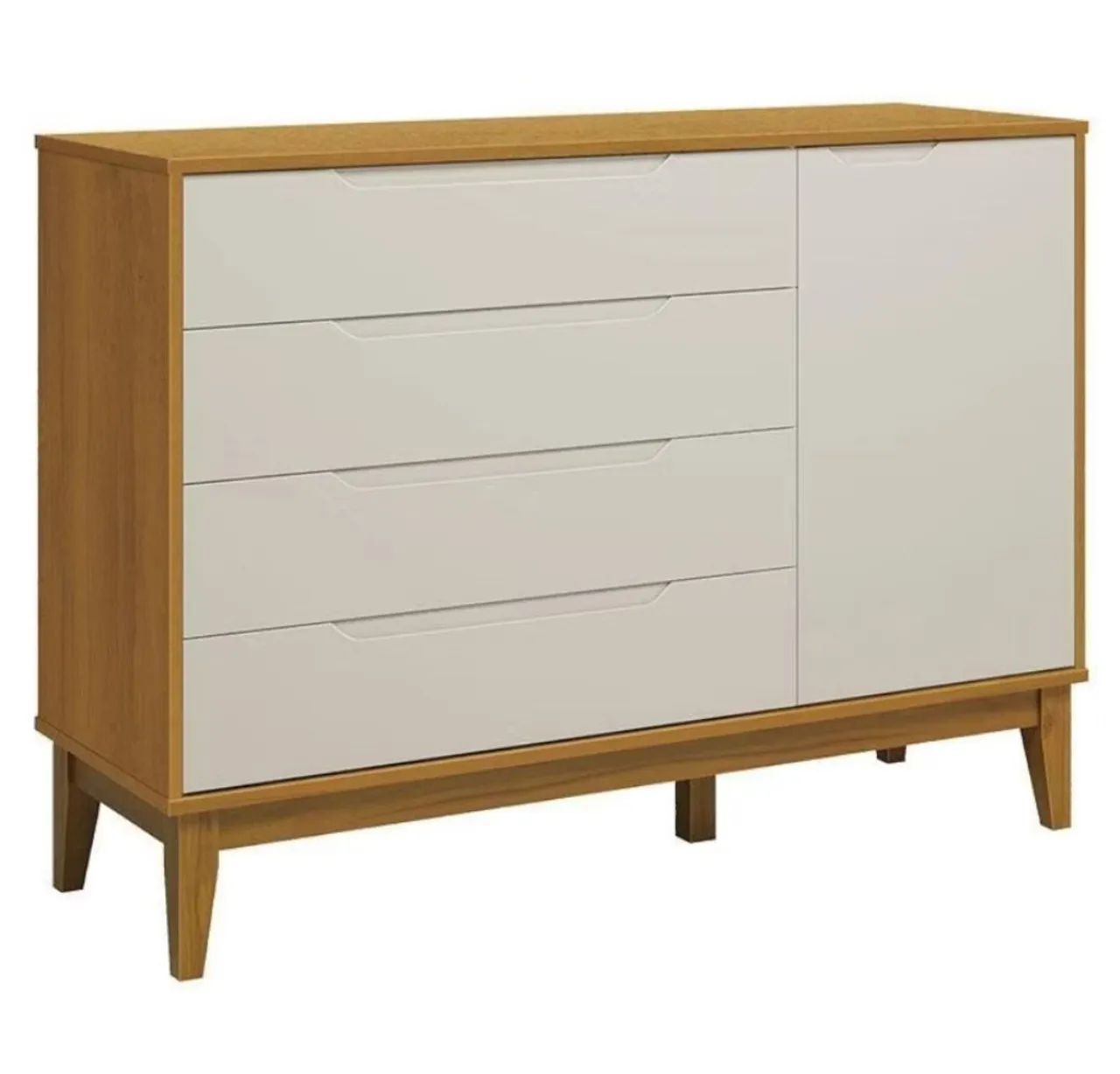 Comoda com Porta Nature Clean freijo/off White  - Foto 3