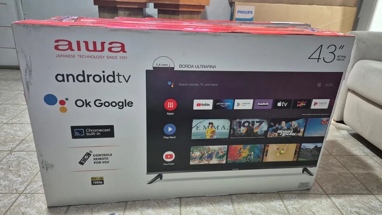 [**oferta**]smart TV 43 polegadas aiwa na caixa+garantia+nota fiscal!!