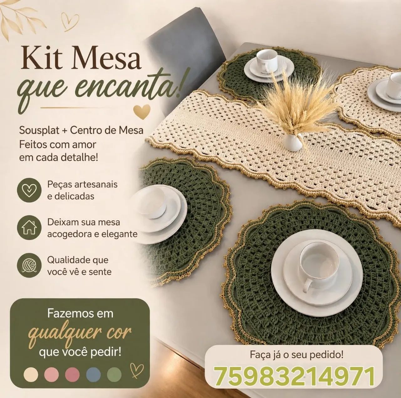 Crochê com carinho e amor aceitamos encomendas 