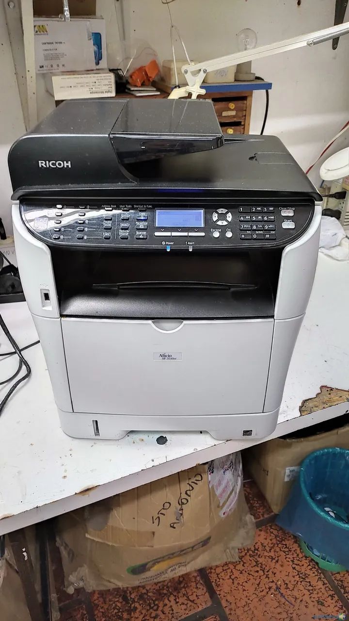RICOH IPSiO SP 3510SF 本体 Ricoh SP 3510SF Multifuncional Laser 110V - R$ 450,00 - Itens Para