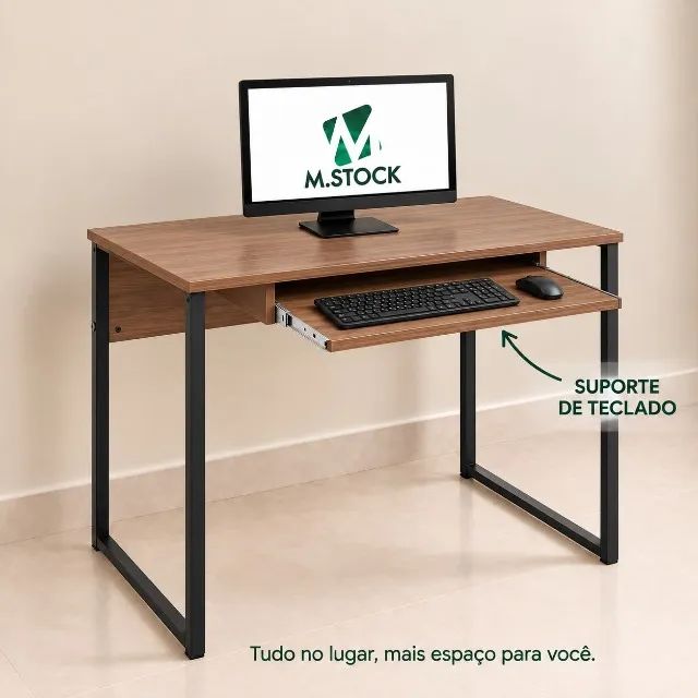 mesa para computador com suporte de teclado 