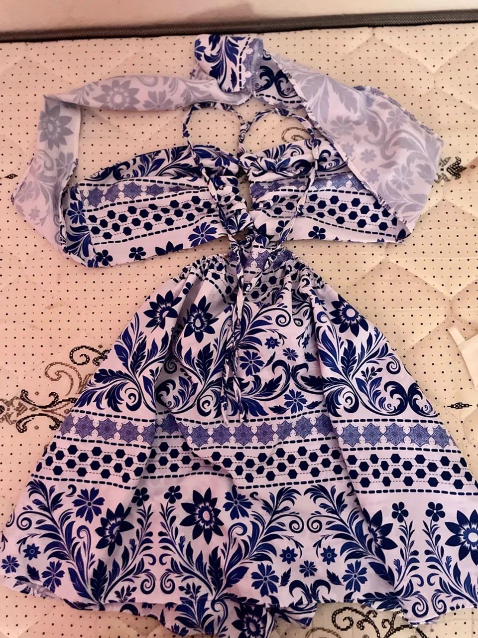Vestido farm azul curto