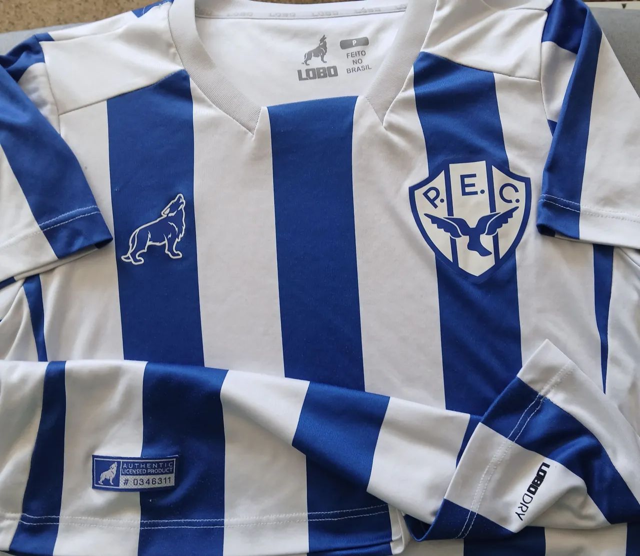 Camisa Paysandu Sport Club Lobo Tam. P Branca e Azul