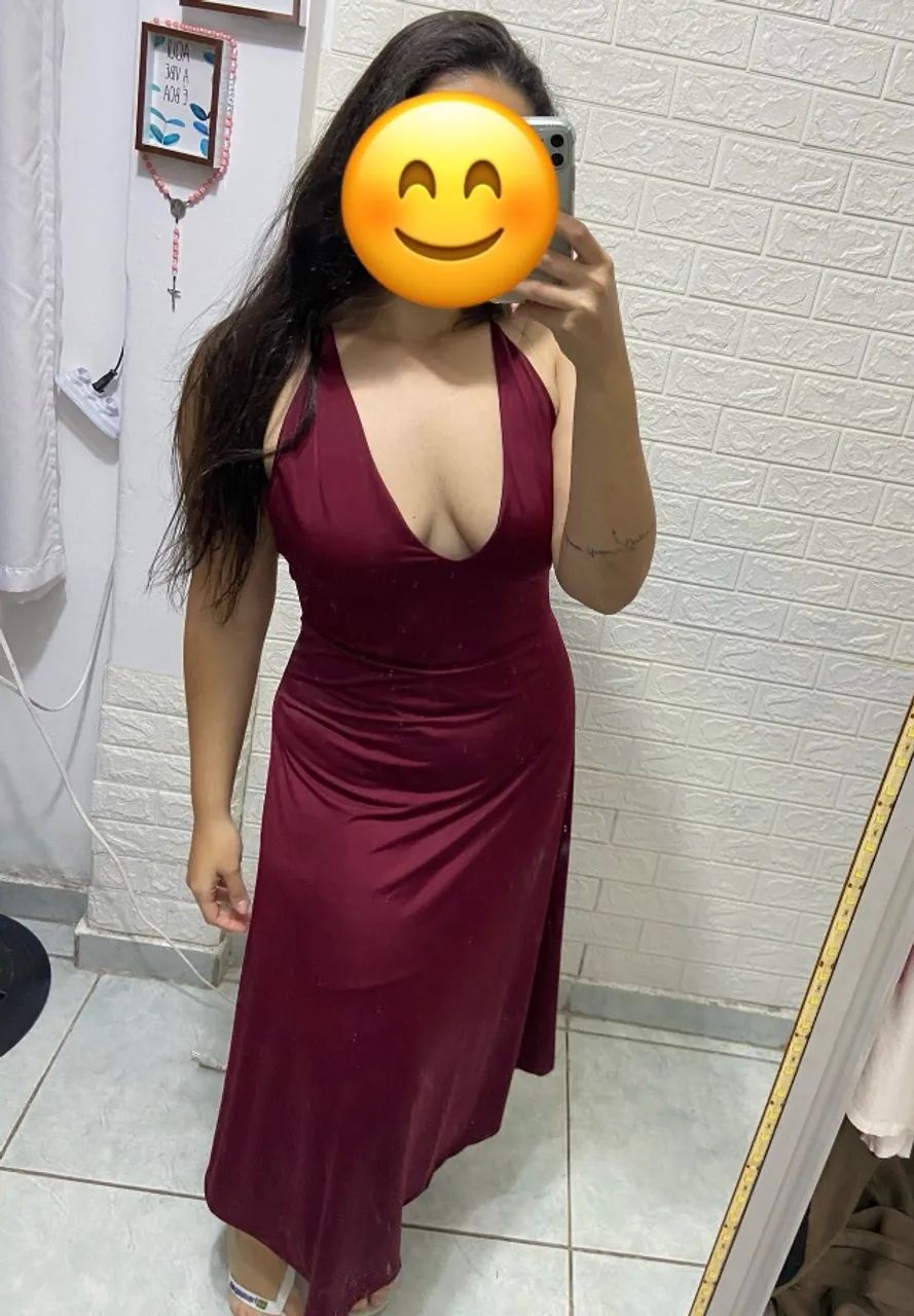 Vestido de festa vinho  - Foto 3