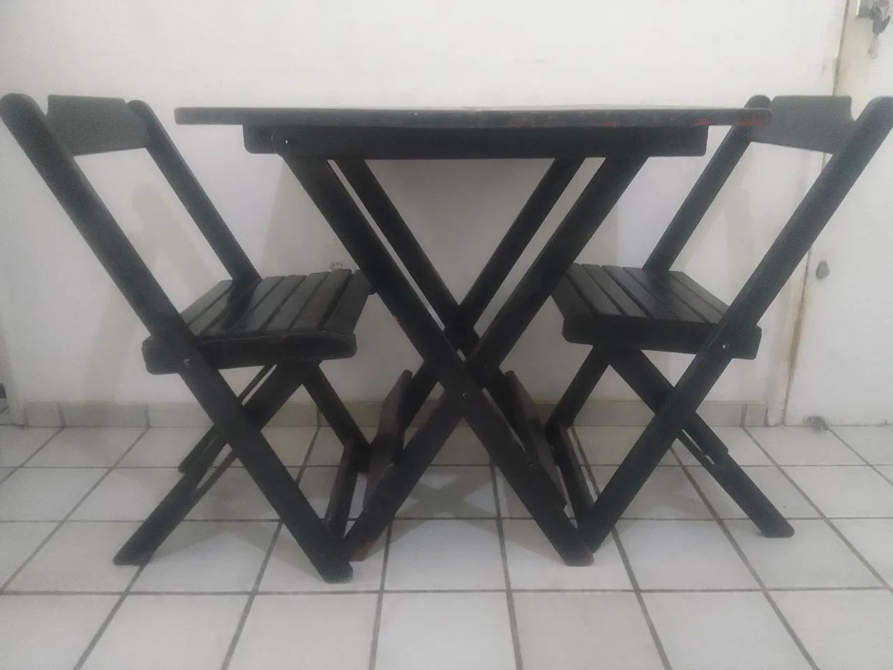 Conjunto Mesa com 2 Cadeiras Madeira  - Foto 2