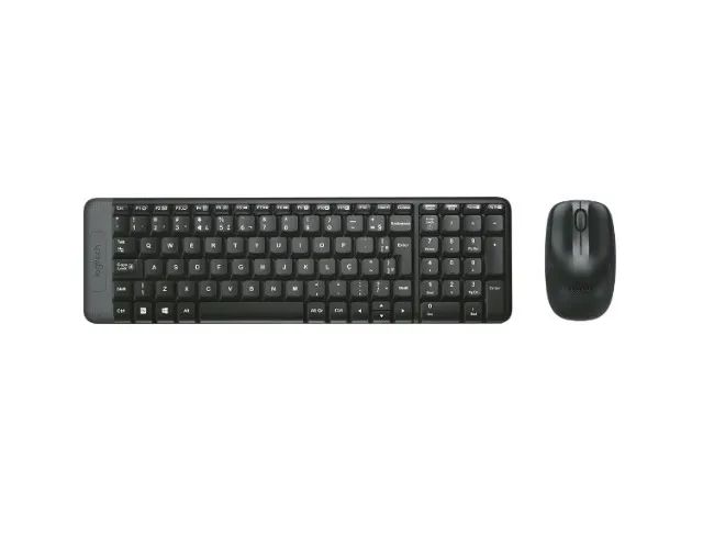 Kit Teclado e Mouse Wireless USB Preto MK220 1 UN Logitech
