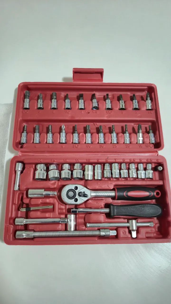 Caixa/Maleta de Ferramentas 46 Peças com Catraca - R$69 - Foto 4