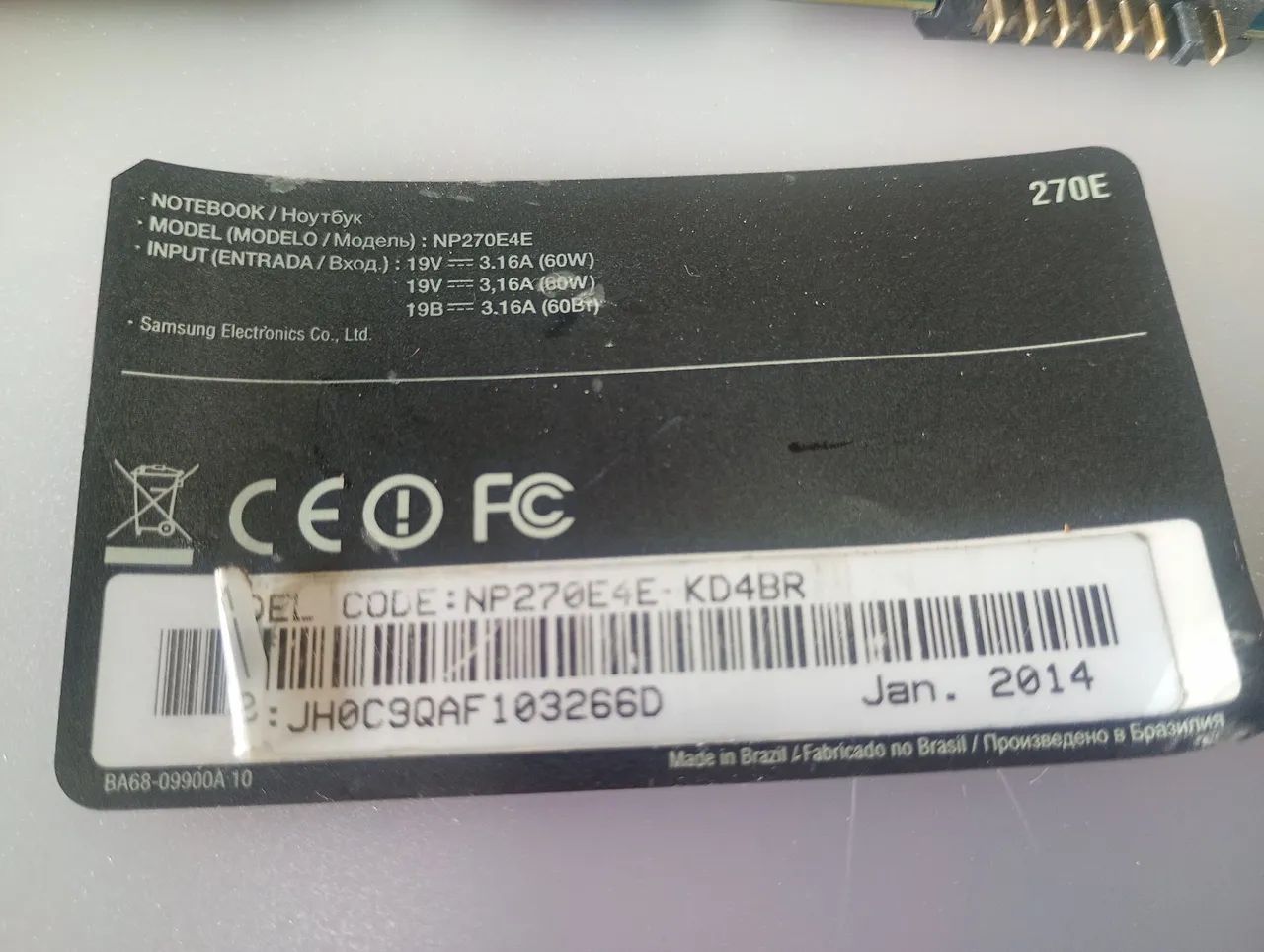 placa mãe notebook Samsung np270e4e funcionando só não dá vídeo Intel core i3 3 geração  - Foto 3