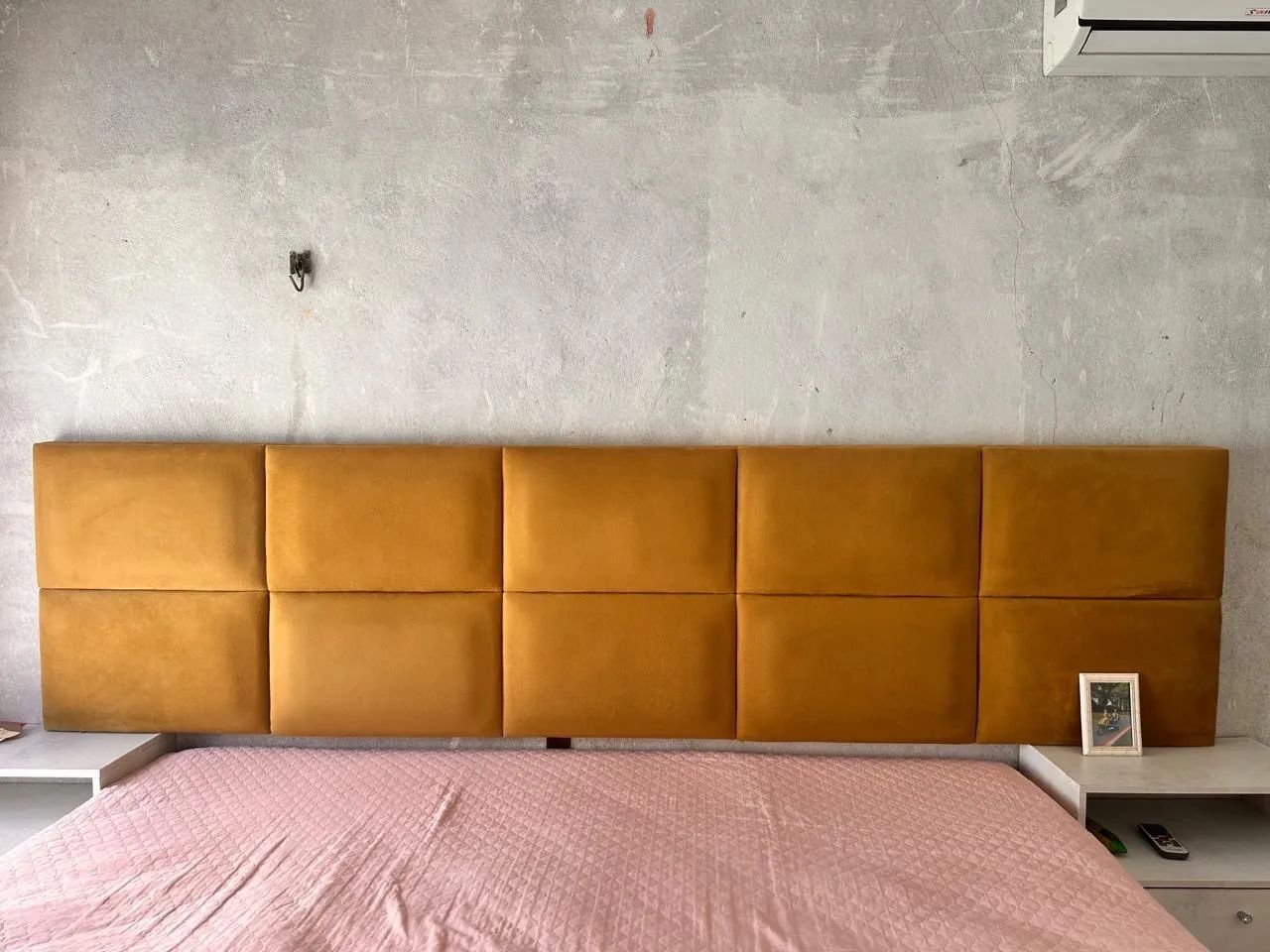 Cabeceira de cama estofada