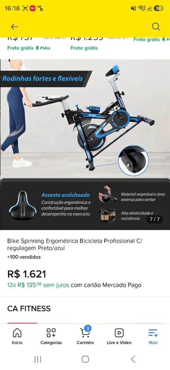 Bike Spinning Ergométrica com regularem  - Foto 3