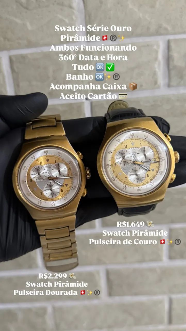 Swatch Pirâmide Série Ouro