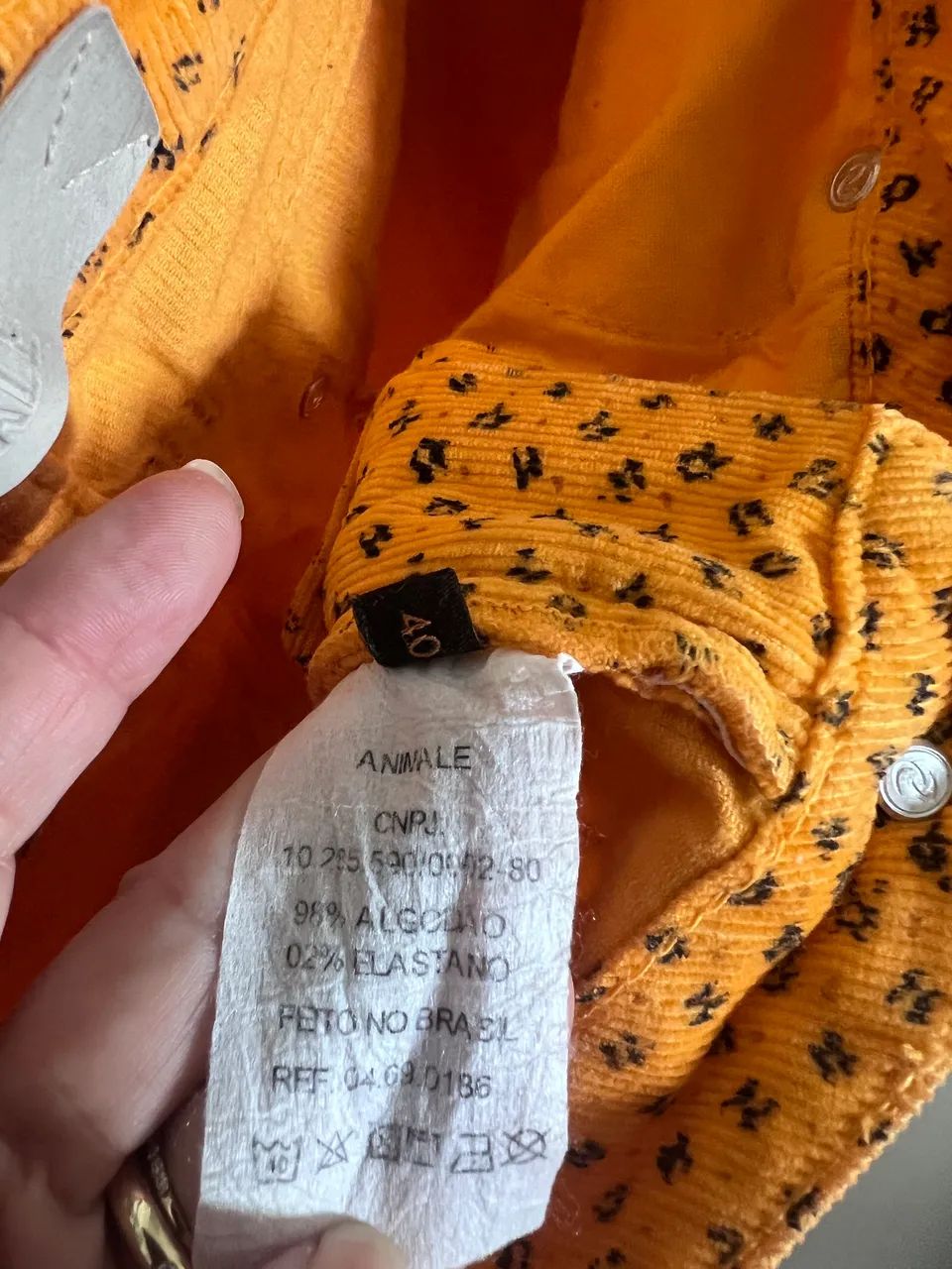 calça animale de veludo com elastano e algodão tamanho 40 - Foto 5