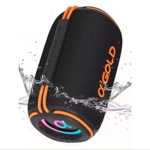 Caixa de som Bluetooth original da Agold com grave e resistente a água 20w