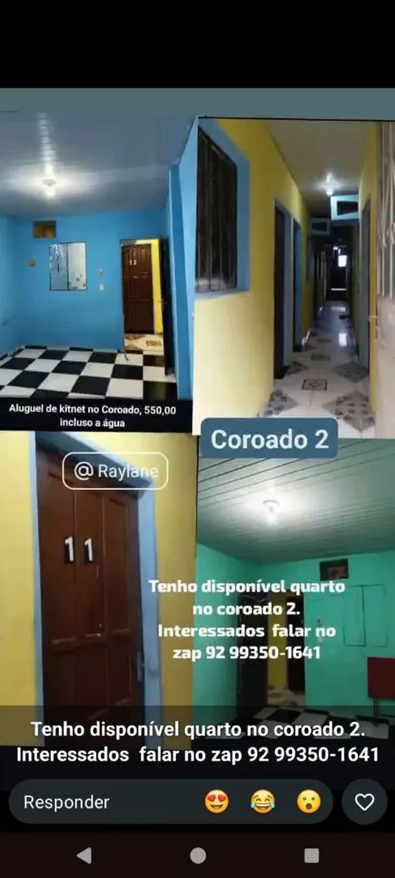 Quarto disponível locação  coroado 2