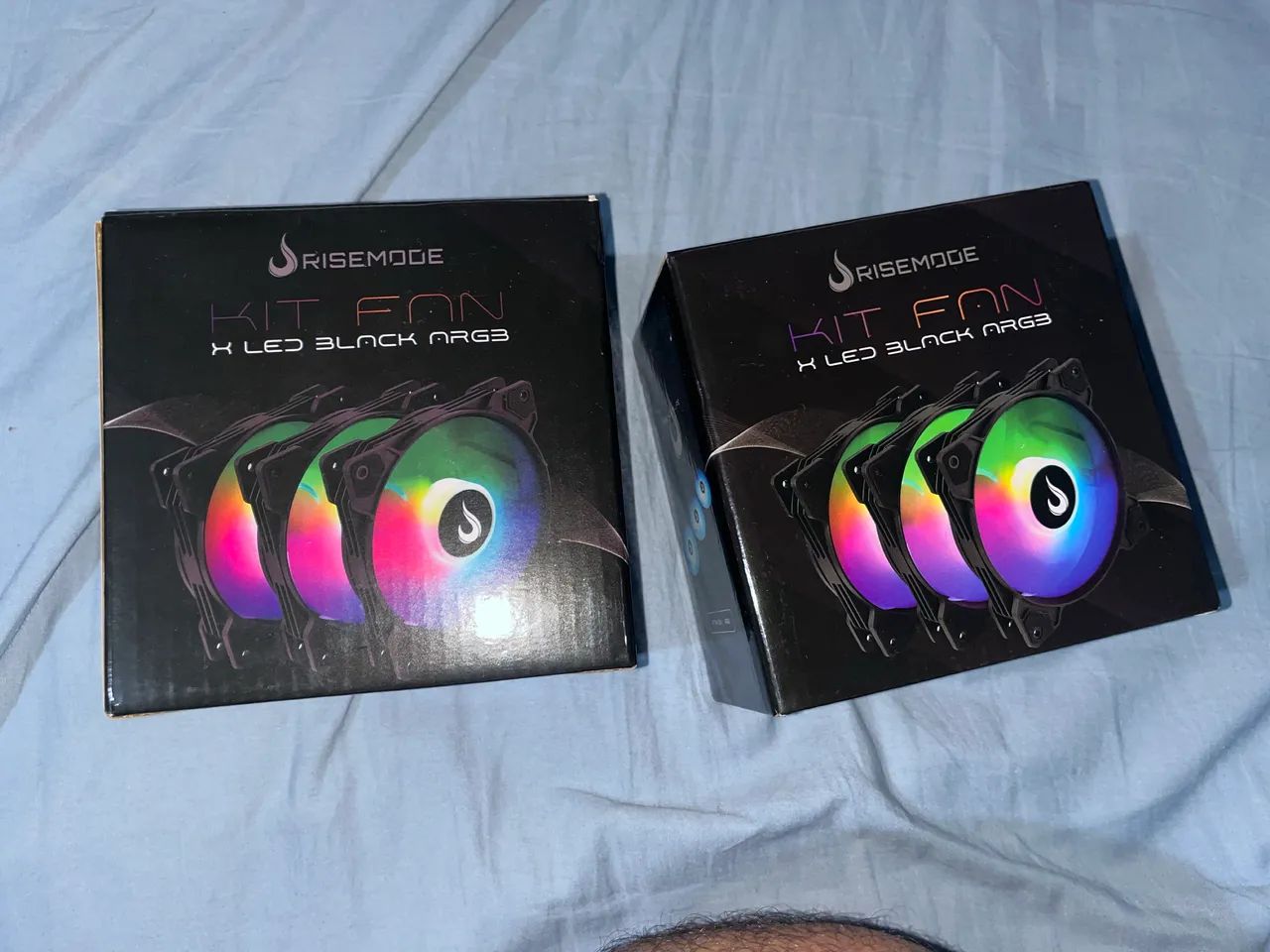Kit 6 Fans (3x2 caixas) Rise Mode X ARGB 120mm 