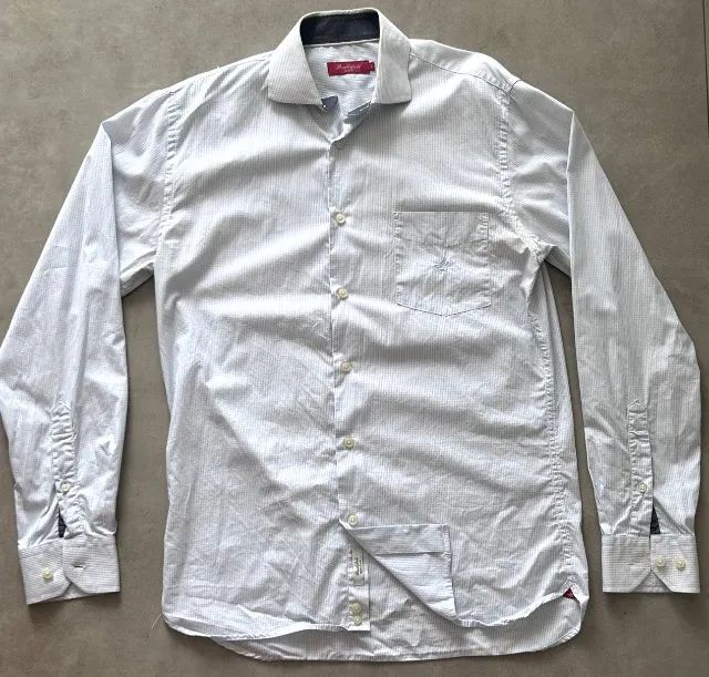 Camisa quadriculada azul com branca original da marca BROOKSFIELD®
