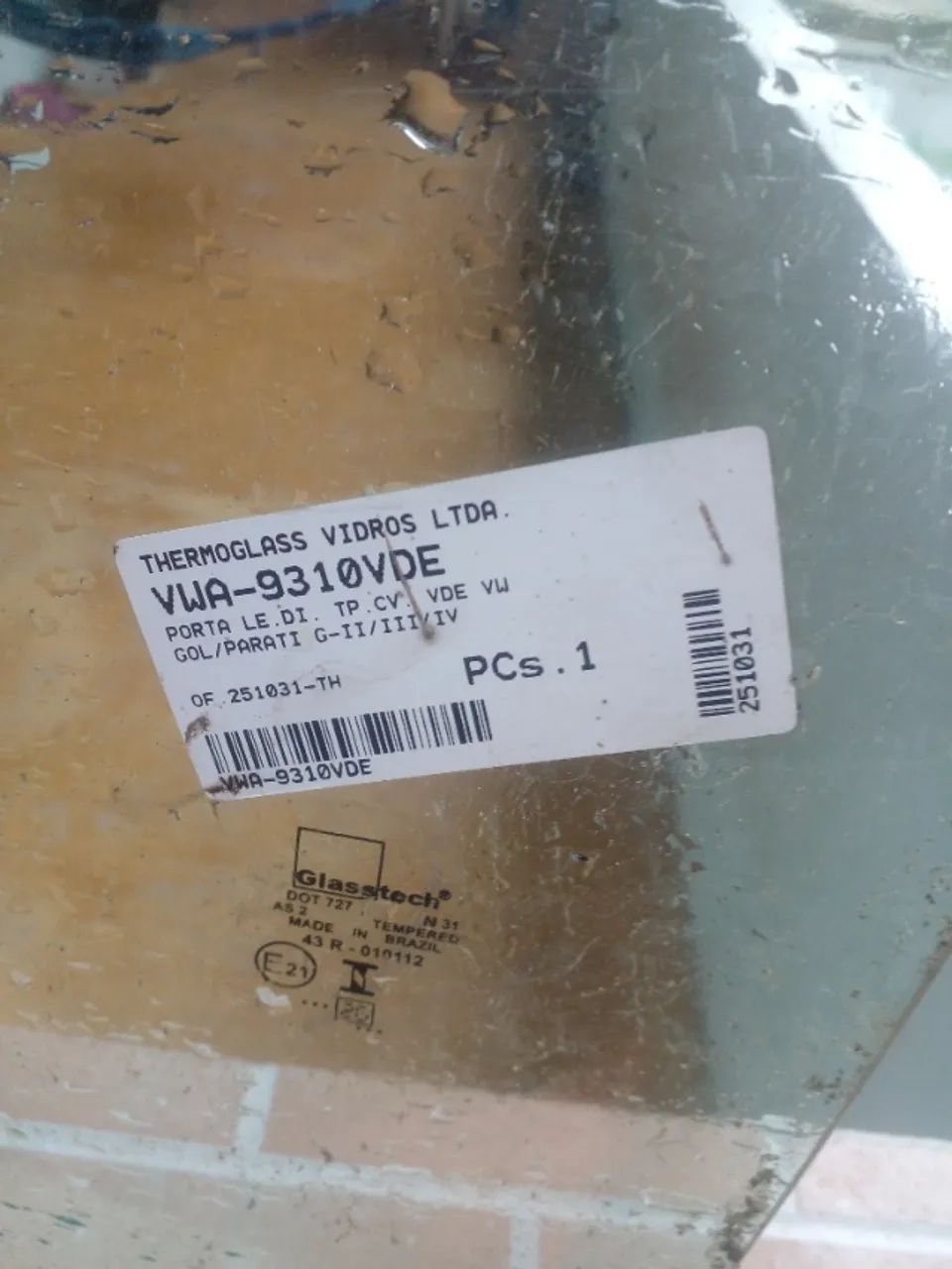 Vidro paratir porta diateira esquerda 2003