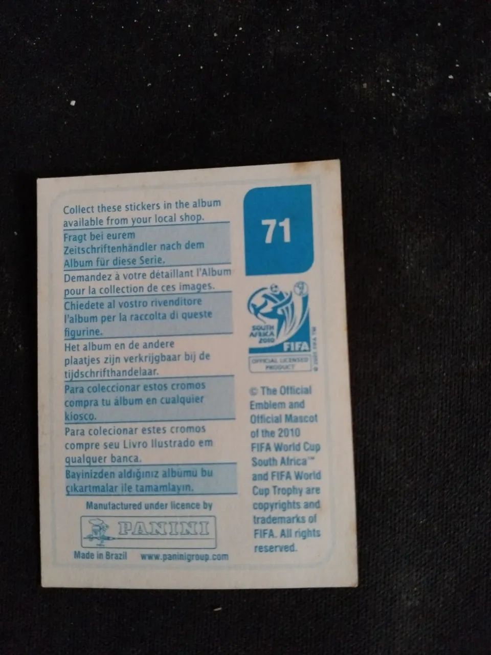 Kit 3 Figurinhas Uruguai Copa 2010 - Lugano #71, Caceres #74 e Godin #72 - Foto 2