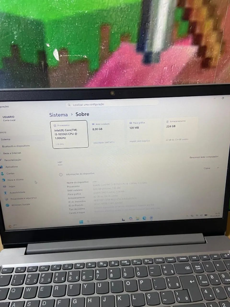 Notebook LENOVO I5 DE 10 GERAÇÃO. - Foto 2