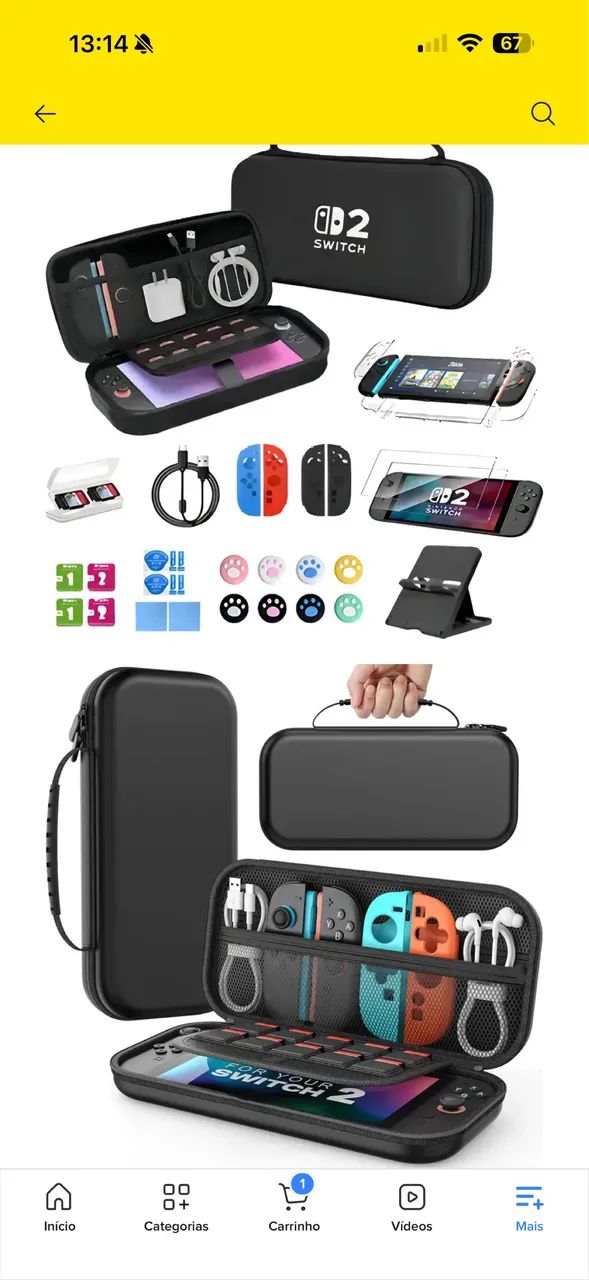 NINTENDO SWITCH 2 com 4 JOGOS - Foto 3