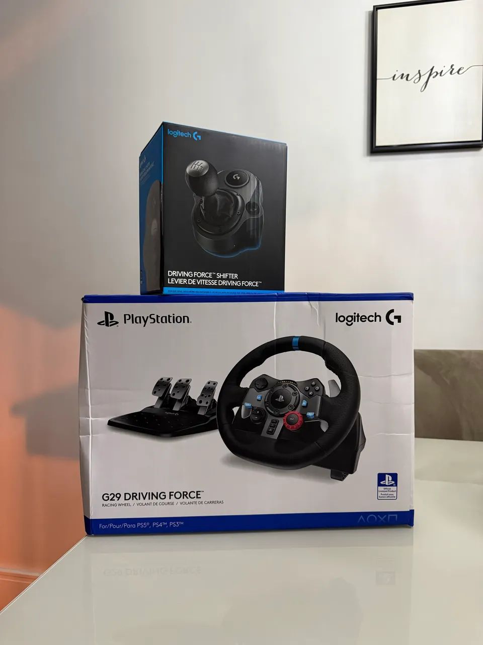 Volante Logitech G29 + Câmbio Driving Force Shifter Logitech