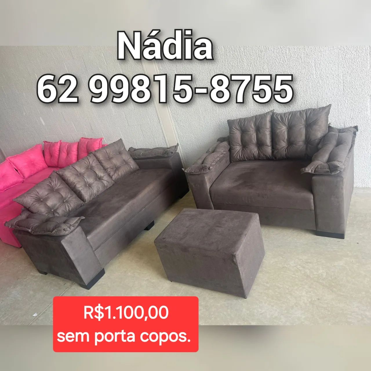 JOGO DE SOFÁ À PRONTA ENTREGA 