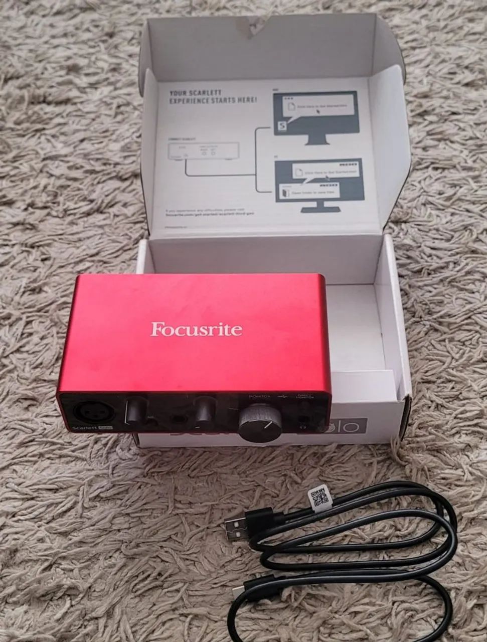 Interface Focusrite Scarlet Solo 3°Geração (zerada) - Instrumentos