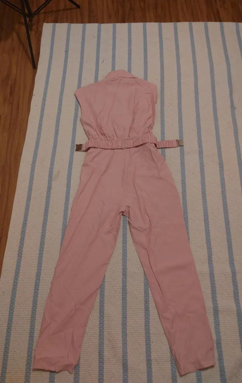 Macacão rosa bebê com botões  - Foto 2