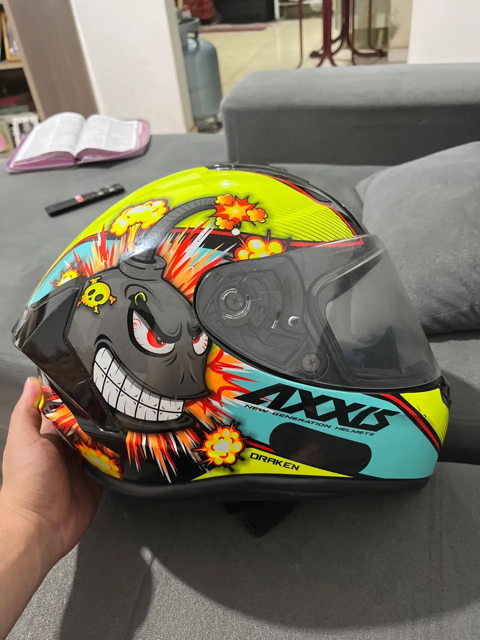 Capacete Fechado Axxis Draken Bomb Bomba Bombeta - Foto 2