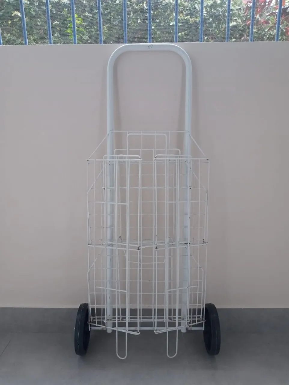 Carrinho Feira Metal Branco