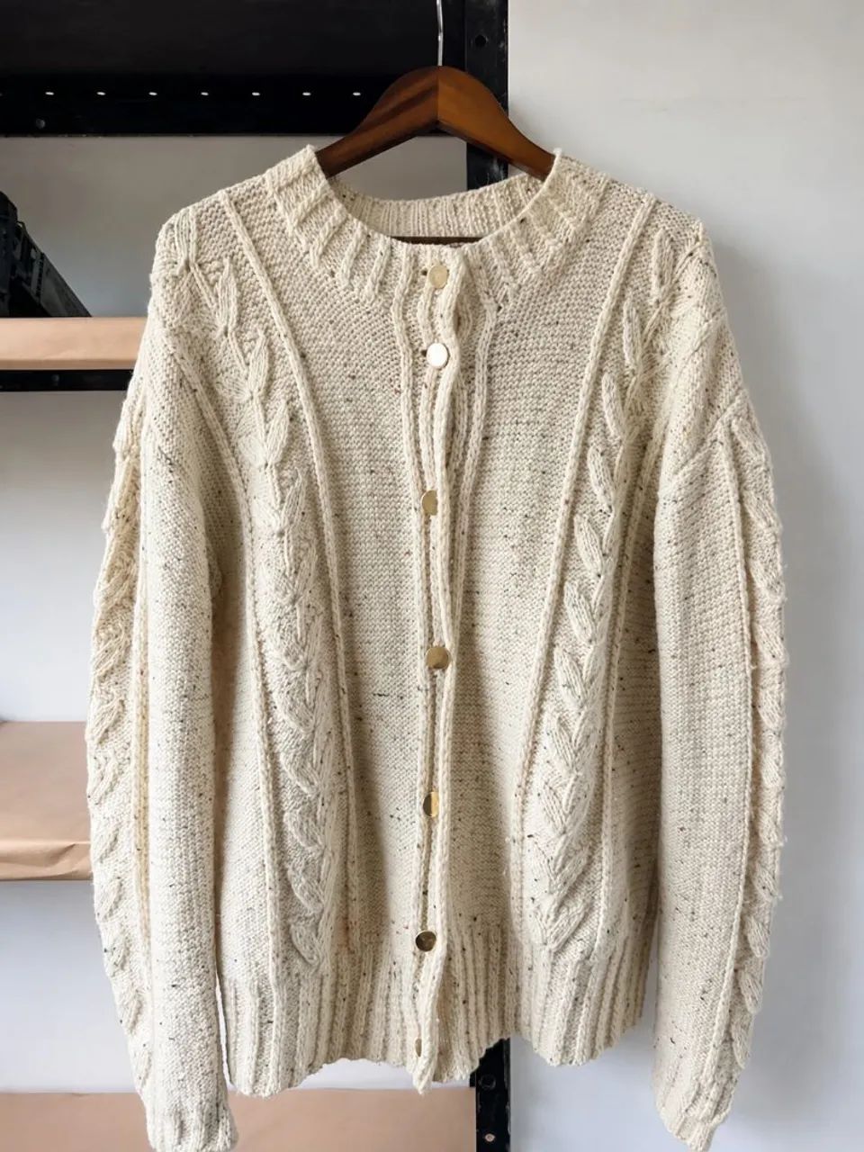 Cardigan de lã feminino 