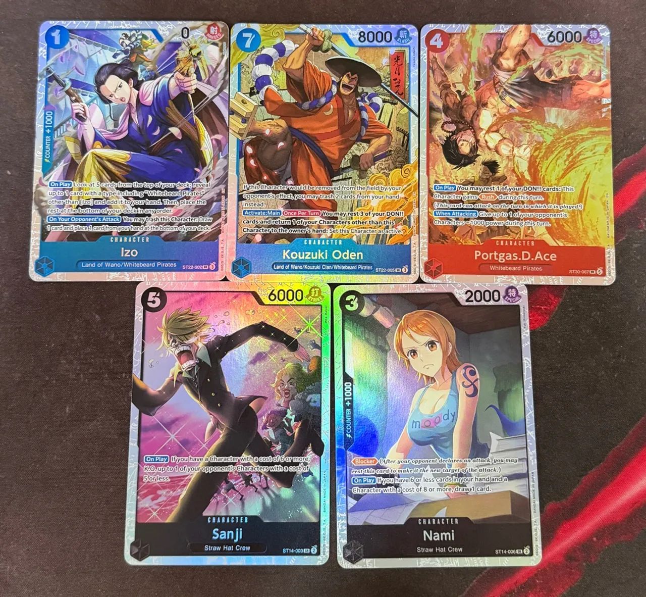 Cartas one piece - SR