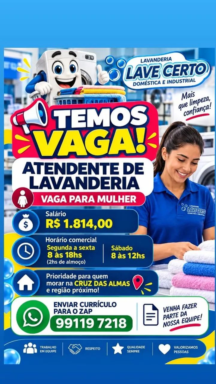 Atendente de lavanderia 