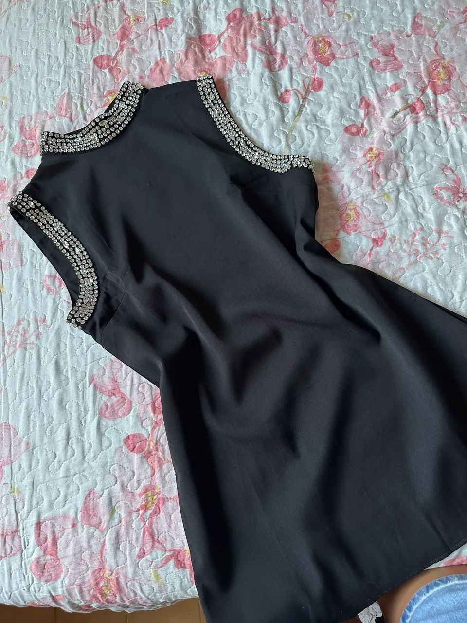 Vestido com Bordado em cristais 
