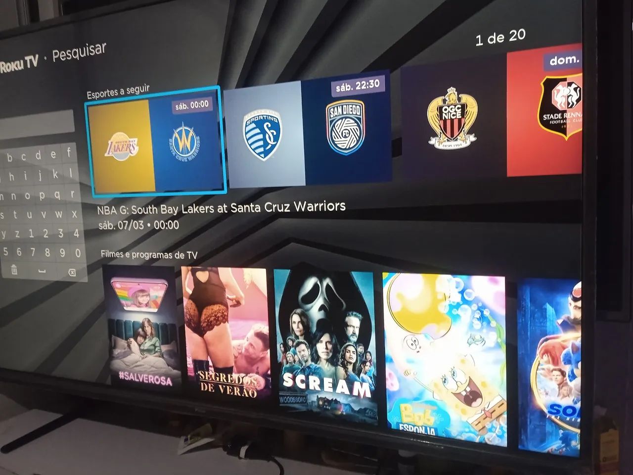 TV 58 PHILCO SMART ROKU PEGA TODOS APLICATIVOS TV COMPLETA - Foto 5