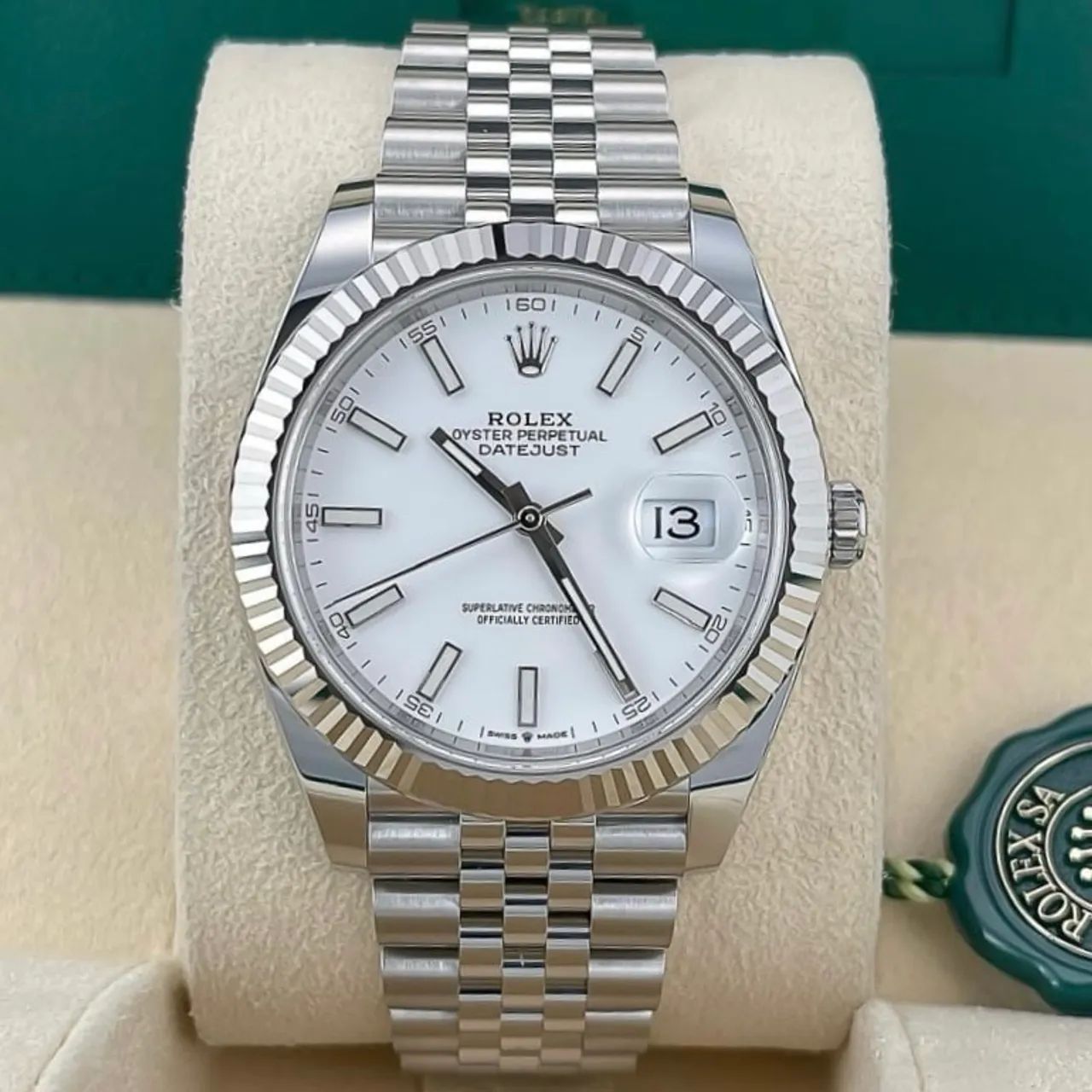 Relógio automático Rolex datejust branco automático novo - Foto 3