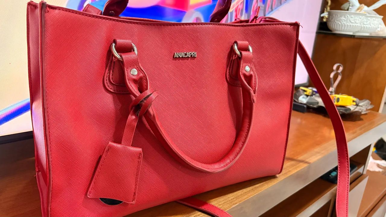 Bolsa Ana Capri vermelha - Foto 2