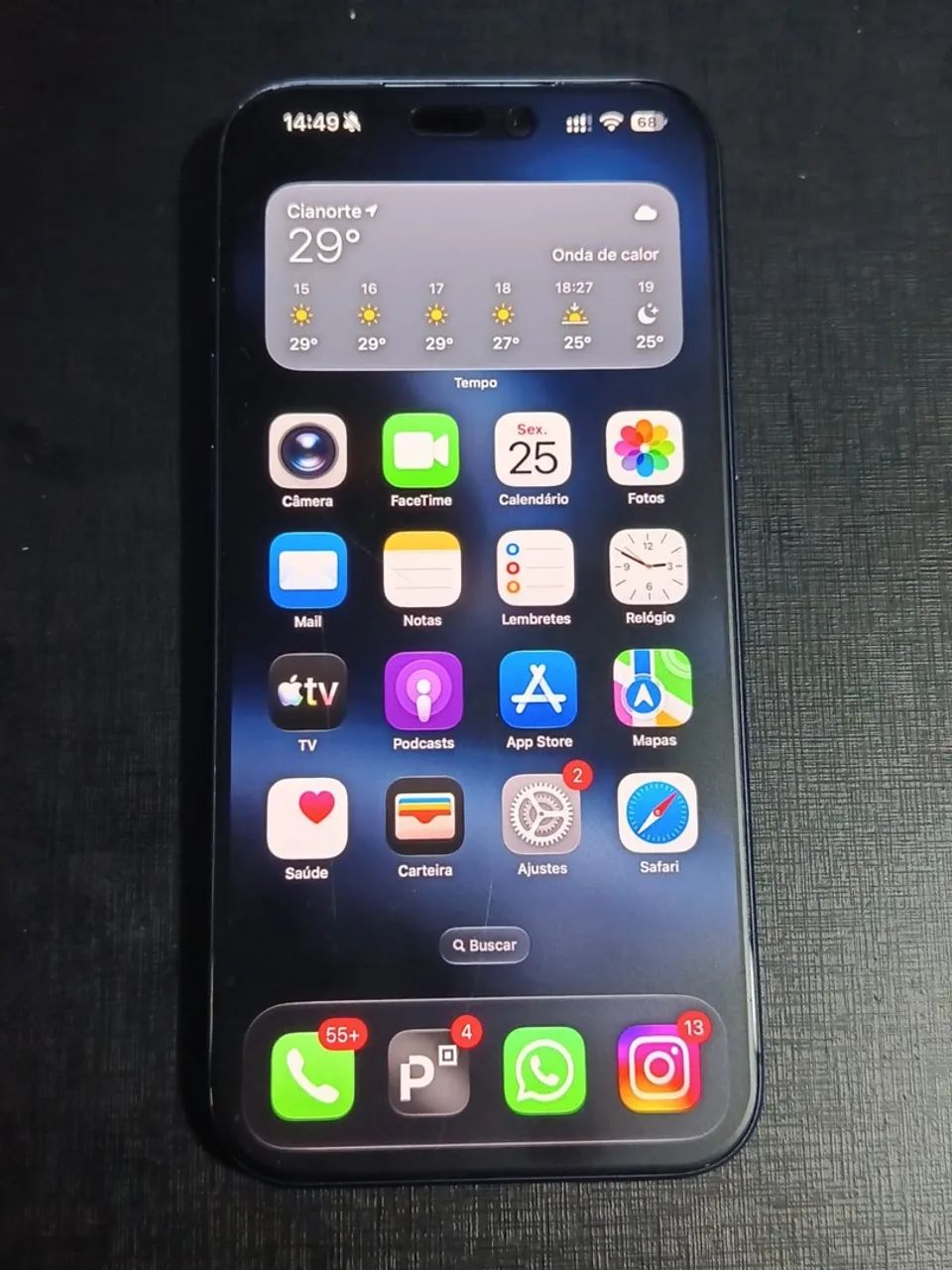 Iphone 17 Pro Max 256 Azul 100% Bateria Garantia - Foto 2