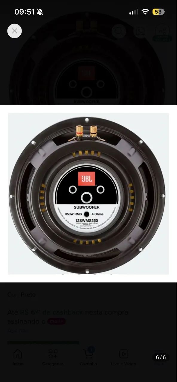 JBL novo na caixa 12 polegadas 350wrms - Foto 2