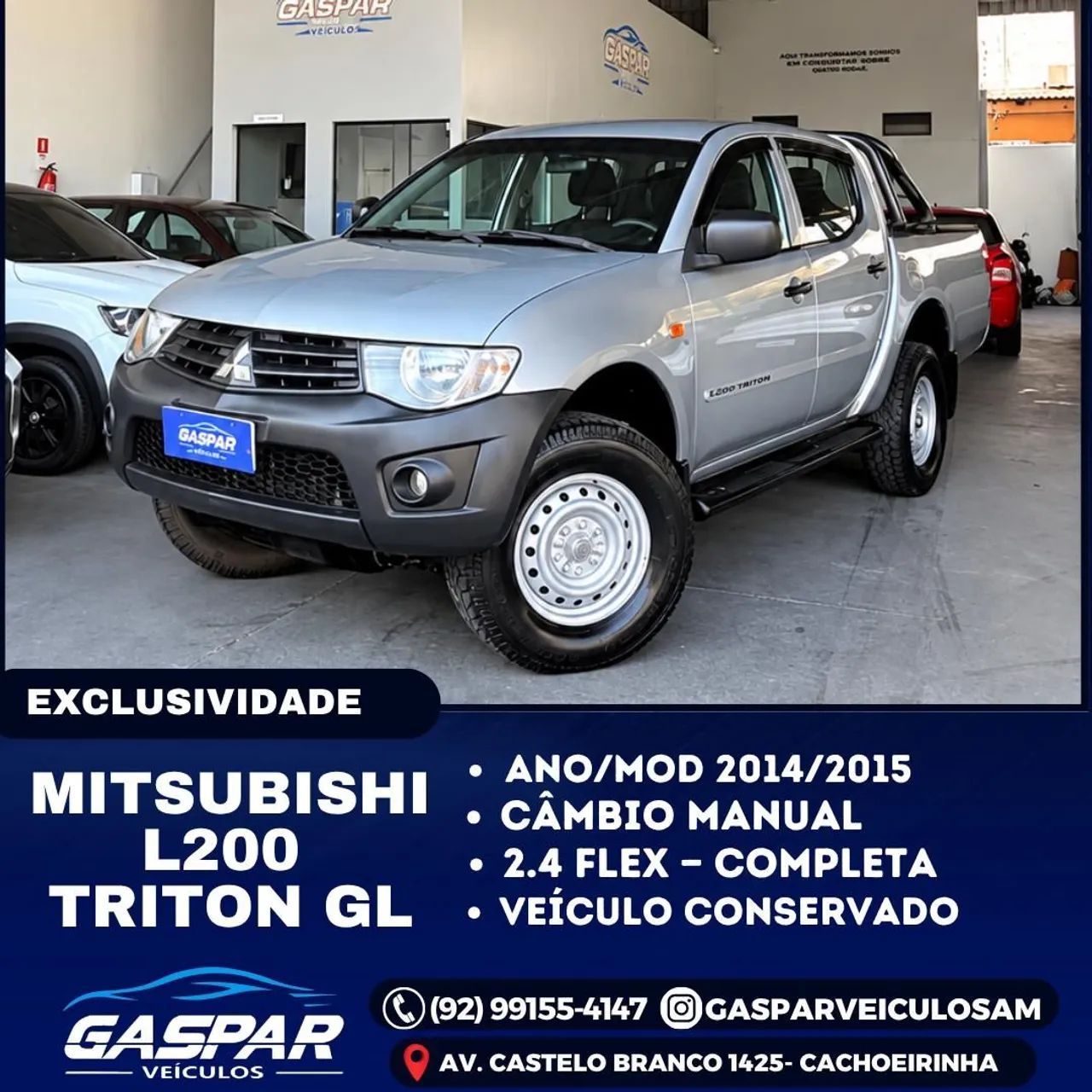 Mitsubishi L200 Triton HLS 2.4 Flex 16V CD Mec. 2015 2015