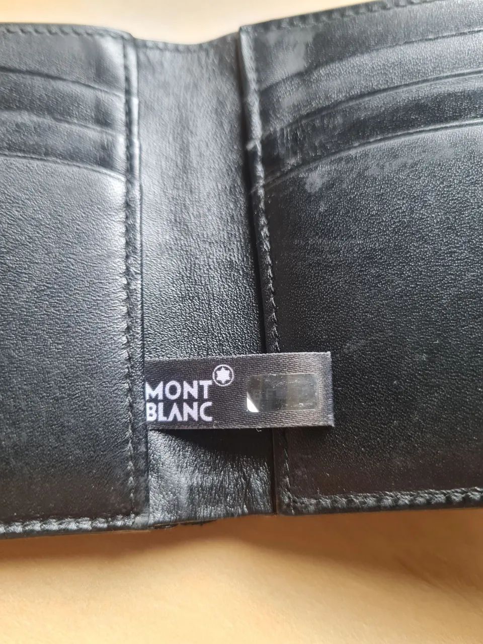 Carteira Montblanc Meisterstuck Bifold Preto 6cc Original  - Foto 6