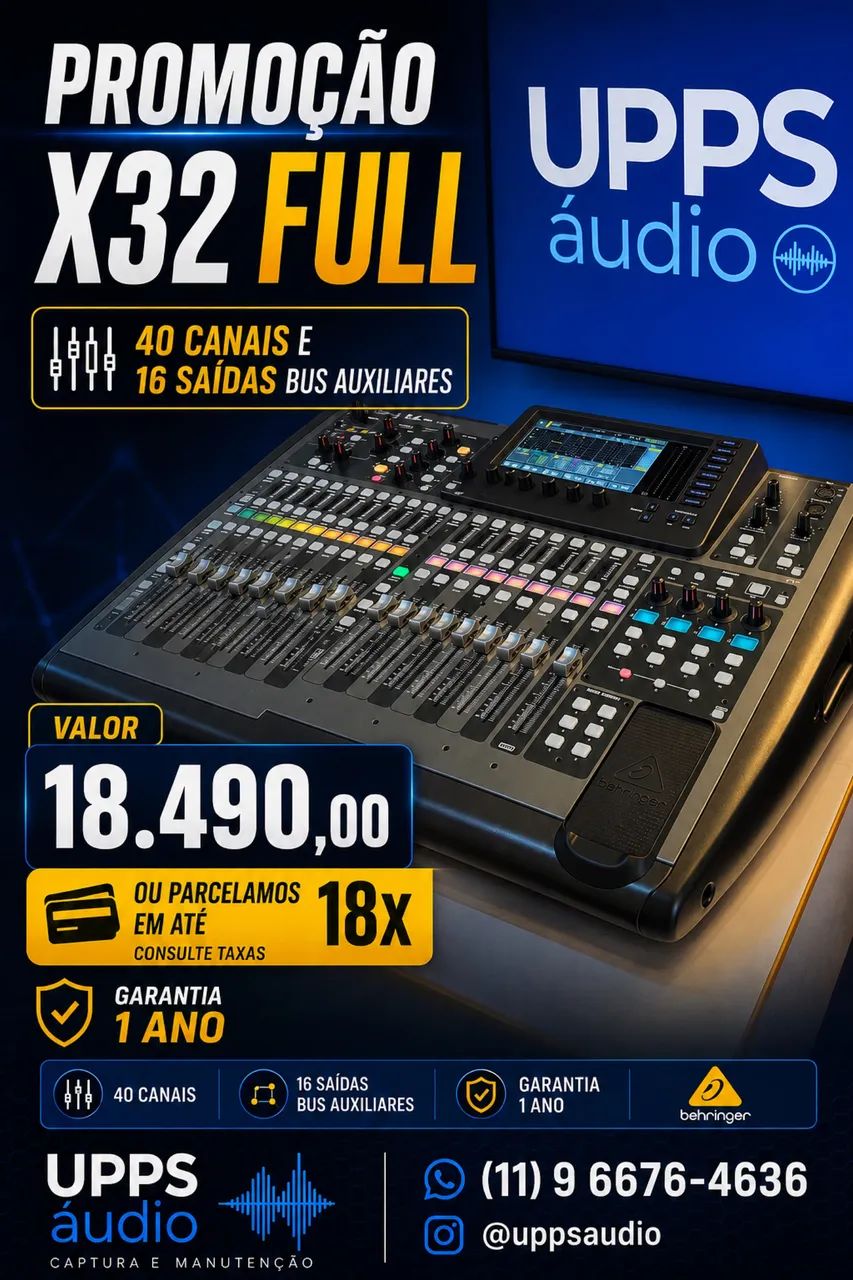 X32full Behringer mesa de som digital 