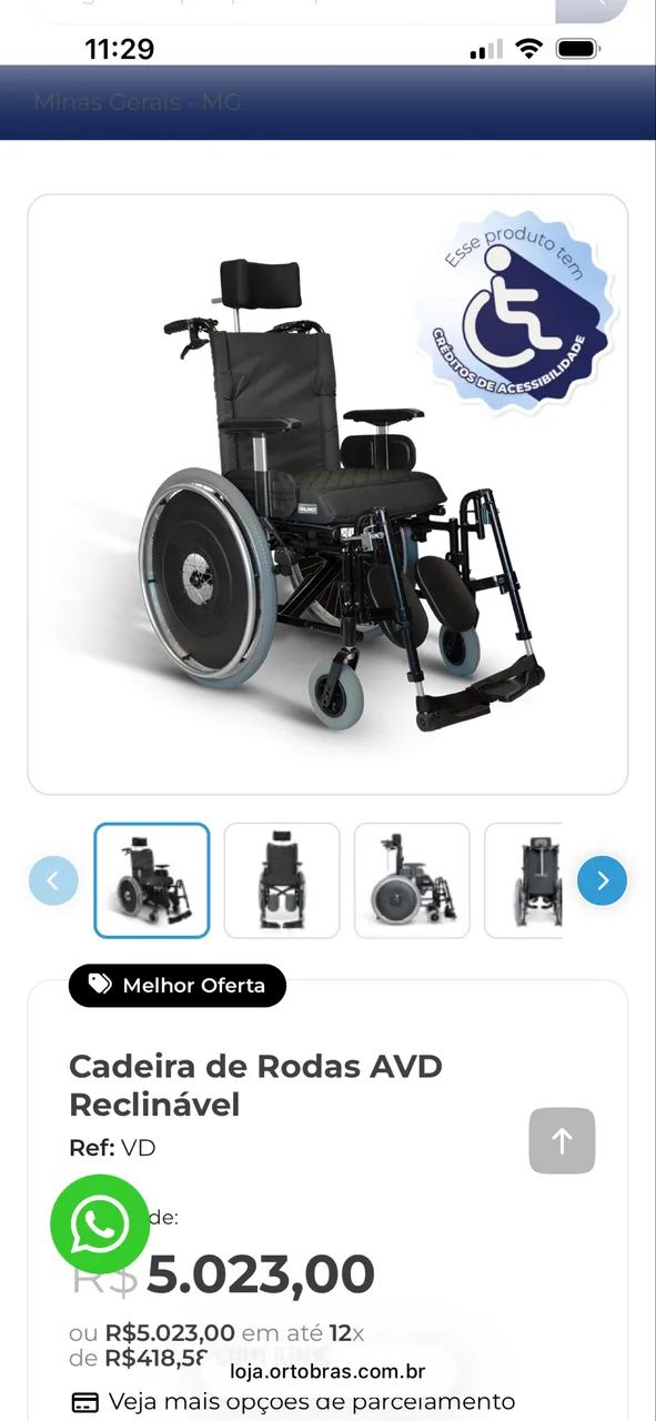 CADEIRA DE RODAS OTTOBOCK NOVA - Foto 4