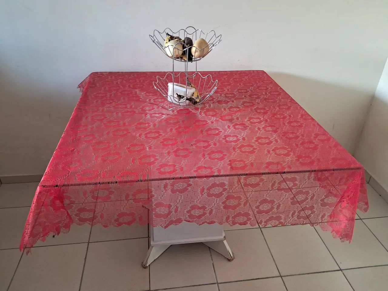 MESA DE VIDRO 4 LUGARES 