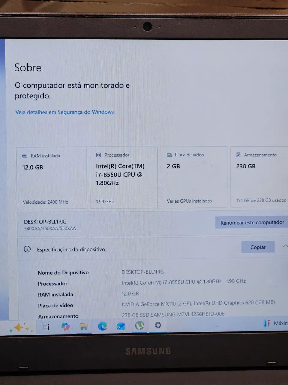 NOTEBOOK SAMSUNG  I7  urgente  - Foto 4