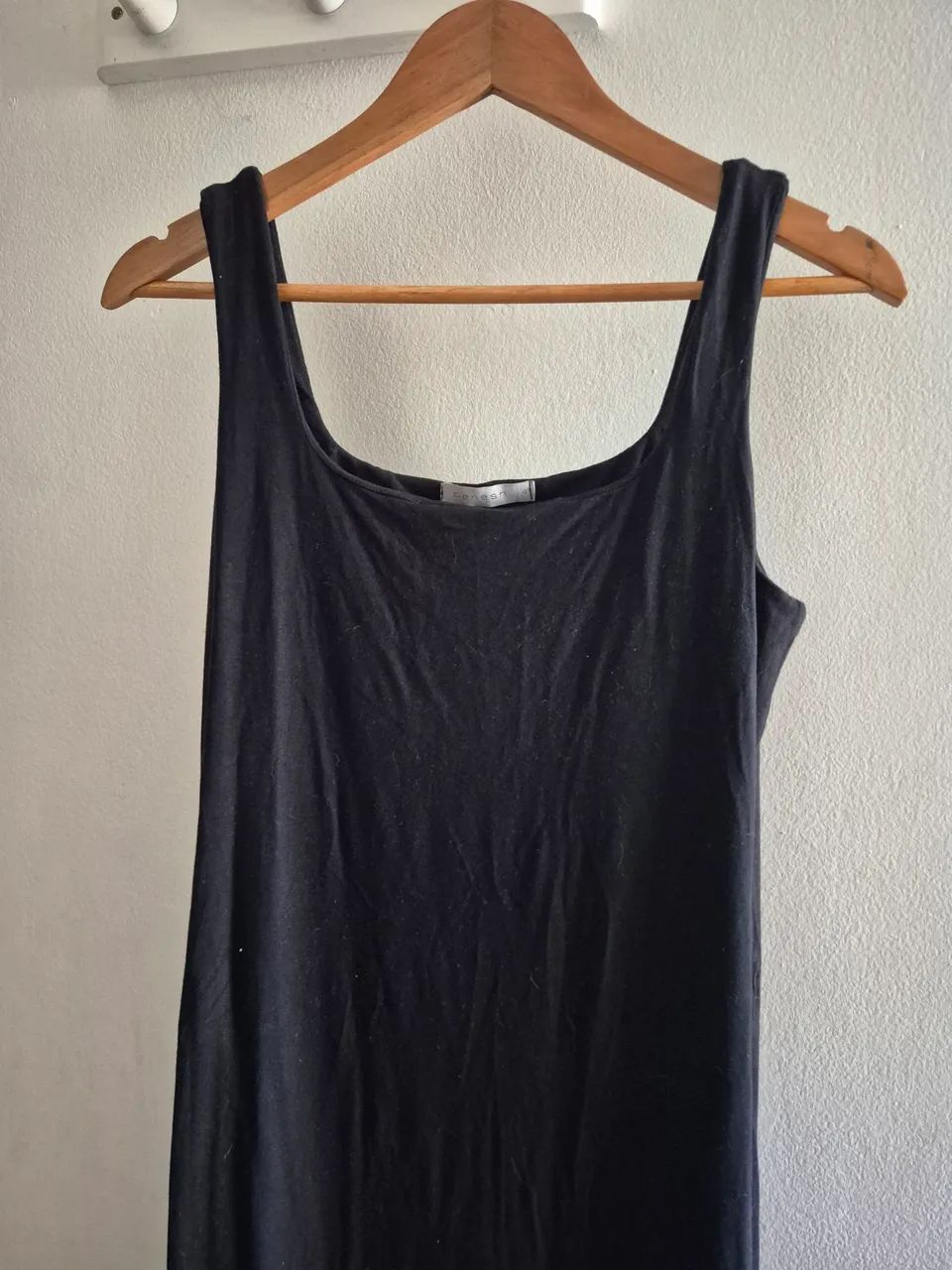 Vestido preto longo em malha G - Foto 2