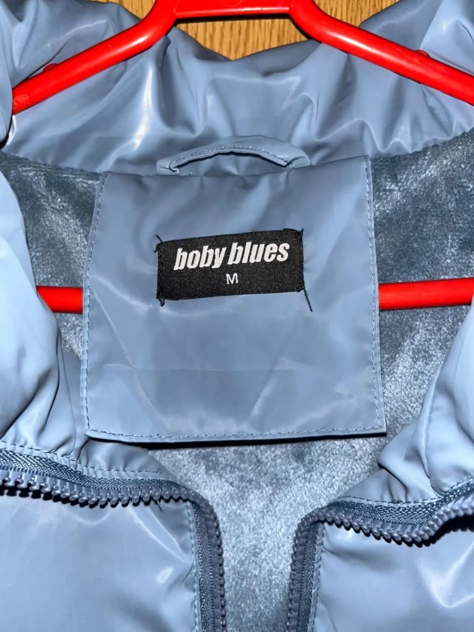 Casaco Puffer Acolchoado Azul Gola Alta - Boby Blues M - Foto 3