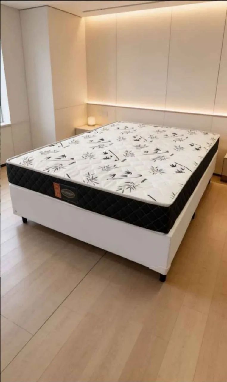Cama de Casal Box com Colchão 