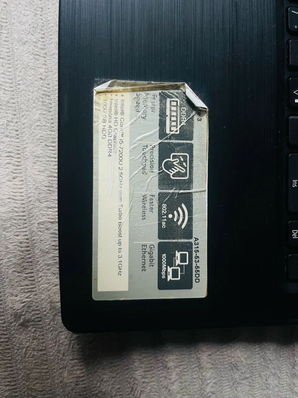 Notebook Acer Aspire 3 Core i5 (7ª Gen) / 4GB RAM / 1TB HDD - Foto 5