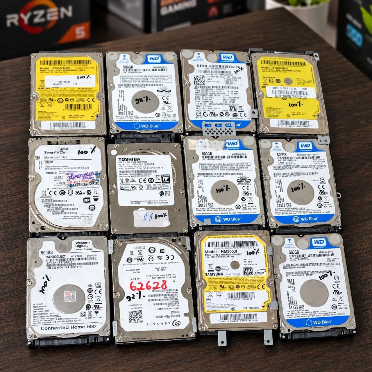 12 HDs 500GB SATA 2.5" - Notebook / PS3 / Xbox 360 / DVR / PC